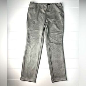 tahari tummy control dress pants pale grey plaid *006